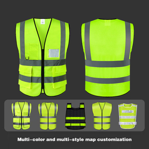 Vêtements de travail de sécurité réfléchissants sans manches personnalisés haute visibilité pour les travailleurs de la construction pour la sécurité routière gilet de vêtements haute visibilité - Product Image 4