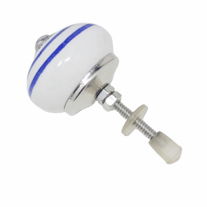 Poignées de tiroir en céramique blanche à rayures bleues, style industriel, pour salon, appartement, cuisine, chambre, armoire, vente chaude - Product Image 3