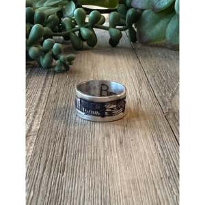 Sterling Silver Storyteller <b>Ring</b> Size 8.5 by Elaine Becenti <b>24K</b> <b>Gold</b> & Rhodium Plated Hip Hop Style - Product Image 4