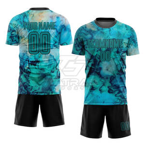 Service OEM Vente en gros Uniforme de football de haute qualité imprimé en couleur unie Sublimation 100% polyester Séchage rapide Respirant - Product Image 1