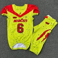 Suministro Directo de Fábrica, Conjunto de Uniforme de Fútbol Americano para Adultos, Transpirable, 100% Poliéster, Antibacteriano, de Secado Rápido, Manga Corta