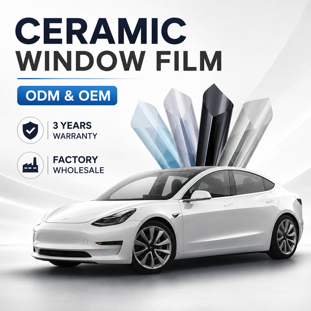 Green Nano Ceramic Car Window Tint Film UV400 Protection High Heat Rejection Solar Control Privacy Glass Film Roll 1.52*30m