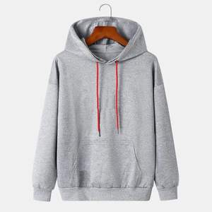 Sudaderas con capucha finas de tela saludable para hombre, sudaderas con capucha deportivas para hombre, sudaderas con capucha con logotipo personalizado, capucha de Color en contraste - Product Image 2