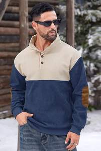 เสื้อสเวตเชิ้ตบุขนแกะคุณภาพสูงสำหรับผู้ชาย แขนยาว หนานุ่ม สวมใส่สบาย ติดกระดุม ผลิตในปากีสถาน ปี 2024 - Product Image 3