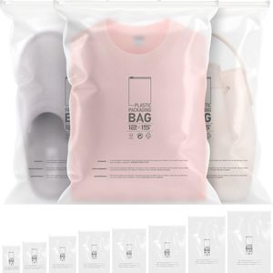 Custom Plastic Self Seal Poly Frosted Biodegradable Mail Packaging Zipper Adhesive Vacuum Cloth Zip Lock Mailer Bag for Clothes - Product Image 3