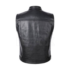 Vêtements d'hiver Gilet en cuir sans manches Meilleure qualité Gilet en cuir pour hommes 2025 Gilet en cuir véritable pour hommes - Product Image 3