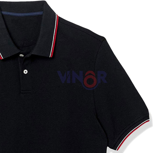 Polo à manches courtes pour hommes de haute qualité couleur unie vierge polo surdimensionné évacuant l'humidité pour hommes tissus tricotés - Product Image 5