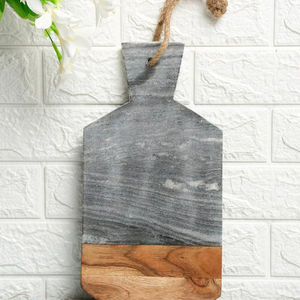 Elegante Tabla de Cortar de Madera y Mármol con Asa de Cuerda, Perfecta para la Cocina del Hogar, Exhibición, Clases de Cocina y Regalos - Product Image 1