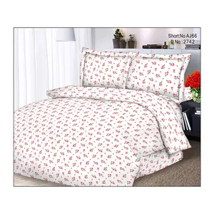 Sealuring-tela de algodón con estampado Floral, ropa de cama de tamaño King con fundas de almohada, venta al por mayor