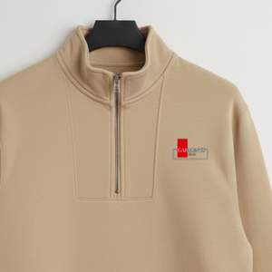 Sudadera de Cuello Redondo con Media Cremallera/Cierre de Cremallera para Hombre |   Sudadera Casual de Algodón con Forro Polar, con Logotipo Personalizado, OEM ODM, para Invierno - Product Image 2