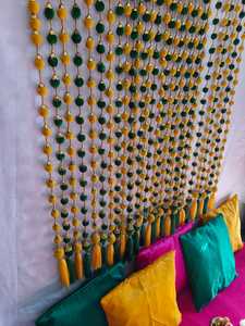 ชุดสายพู่ห้อย/พวงมาลัย10เส้นตกแต่ง haldi mehendi ฉากหลังแขวนตกแต่งงานแต่งงานตกแต่ง Pooja - Product Image 2