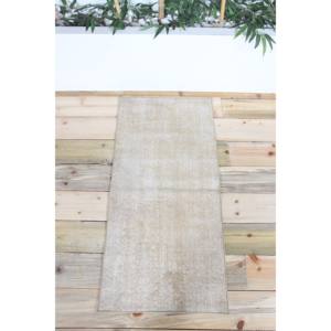Tapis de 1,7 x 3,5 pieds, tapis turc vintage, tapis beige, tapis en laine - Product Image 1