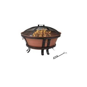 Vente en gros de feu de bois d'extérieur 32 pouces 3 en 1 rond de camping en acier corten en métal barbecue grill table à seau à glace - Product Image 4