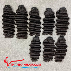 Extensions de cheveux humains vietnamiens à ondulation profonde lâche, cheveux vierges bruts, mèches de cheveux en vrac, vente en gros - Product Image 5