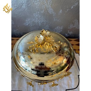 Grande casserole ronde en métal et en verre de qualité supérieure Design merveilleux Décoration de table Articles de cuisine Pot chaud pour aliments - Product Image 3