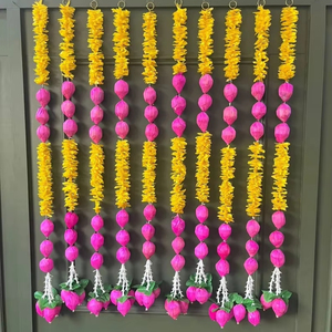 มาลัยดอกไม้ประดิษฐ์ลายดอกบัวจัสมินสำหรับเจ้าสาวเปลสำหรับงานเลี้ยงพิธีเฉลิมฉลองเทศกาลดิวาลิตกแต่งกานา - Product Image 1