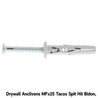 Anclajes para paneles de yeso M5X25 Tacos Spit Hit Bidon