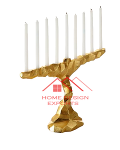 Porte-bougie de dernière génération, finition dorée, très vendu, décoration de table pour la maison, l'hôtel, les mariages et les fêtes, candélabre - Product Image 6