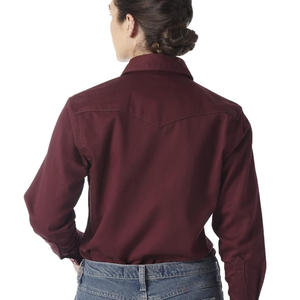 Camisas DE TRABAJO DE uniforme de manga larga para mujer con bordado de impresión de logotipo personalizado para Proveedor de Ropa de negocios de oficina - Product Image 5