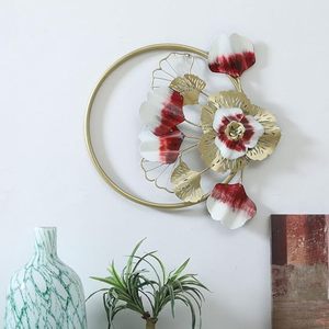 ศิลปะสมัยใหม่ตกแต่งผนังโลหะหรูหราดอกไม้เหล็กแขวนสำหรับห้องนั่งเล่นห้องนอนโรงแรมครบรอบตกแต่งบ้านที่สมบูรณ์แบบ - Product Image 4