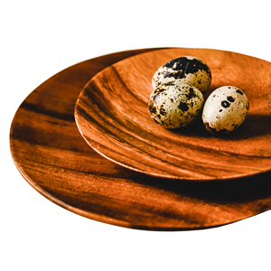 Assiettes de chargeur en bois de manguier de haute qualité couleur naturelle brunâtre vaisselle de cuisine service alimentaire assiettes de chargeur en bois haut - Product Image 3
