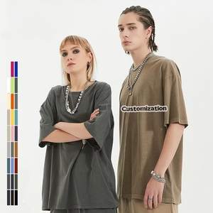 Camiseta Unisex Oversize Y2K de Algodón 100% Lavado Ácido y Desgastado de 200GSM para Verano al por Mayor con Estampado Puff Personalizado - Product Image 1