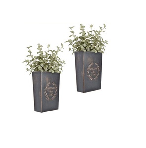 Jardinières murales en fer galvanisé Couleur personnalisée Forme simple Moderne Intérieur Extérieur Haute Qualité Prix bas Pot de fleur - Product Image 3