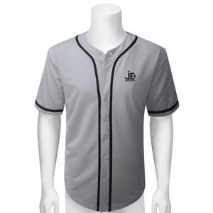 Uniforme deportivo personalizado para hombres y jóvenes, jersey con botones y logotipo personalizado para béisbol, ropa deportiva personalizable - Product Image 2