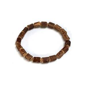 Authentic Hindu Tulsi Kanthi <b>Necklace</b> Small Seed Design Large <b>Bead</b> Sacred Wood Prayer Meditation Pooja Gifting for <b>Men</b> Gold - Product Image 2