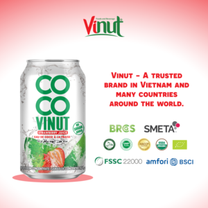 ขวดน้ำมะพร้าวพร้อมสตรอเบอร์รี่330มล. 11.2แบบกล่องเครื่องดื่ม vinut 24ขวด - Product Image 5