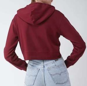 Sudadera con capucha corta informal Lisa para mujer, tela de algodón, impresión personalizada OEM, proveedor de fábrica - Product Image 4