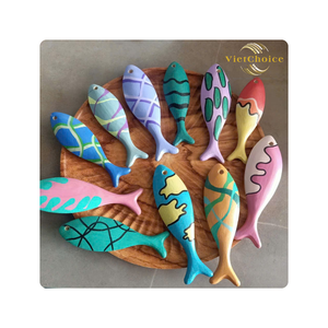 Vente en gros de décorations murales en bois représentant des poissons et des créatures marines - Artisanat en bois écologique, couleur personnalisée, design moderne, décoration murale pour Pâques - Product Image 2