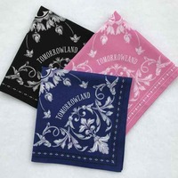 Ventes chaudes : Bandana en coton personnalisé avec logo imprimé, multifonctionnel, unisexe, à pois, uni, à carreaux, personnalisable, vente en gros