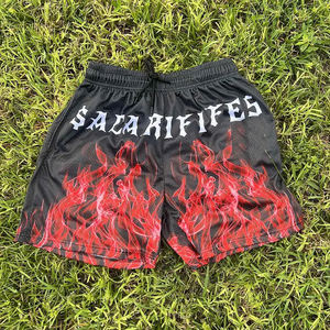 Pantalones cortos de baloncesto informales de alta calidad para hombre, fabricante personalizado, de gran tamaño, de doble capa, con cordón sólido de 5 pulgadas - Product Image 3