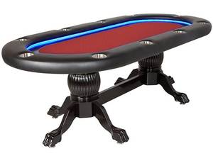 Table de poker en bois personnalisable de luxe moderne avec motif rond Table de jeu Mahjong de haute qualité pour utilisation au casino - Product Image 2