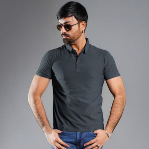 Nueva Camiseta de manga corta de verano para hombre, camiseta POLO bordada con solapa suelta de moda de negocios informal, camisa transpirable para hombre - Product Image 1
