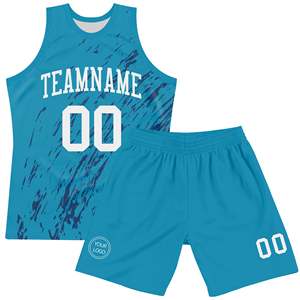 Uniformes de basket-ball d'équipe personnalisés en gros, sublimation complète, ajustables, légers, respirants, à séchage rapide, maillots et shorts d'entraînement - Product Image 1