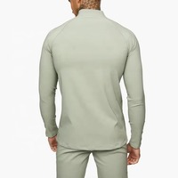 Logo personnalisé Survêtement d'entraînement à quart de fermeture éclair Costume de jogging respirant Survêtement uni pour hommes Ensemble 2 pièces à séchage rapide pour adulte