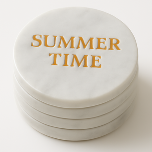 Posavasos de mármol elegante de primera calidad con té atrevido en letras doradas perfecto para los amantes del té y las cocinas elegantes - Product Image 3