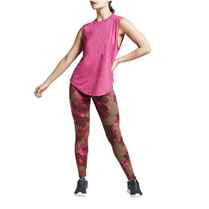 Camiseta sin mangas de Yoga informal de verano para mujer, Camiseta deportiva de lona transpirable, chaleco holgado sin mangas, venta al por mayor, moda sublimada - Product Image 1