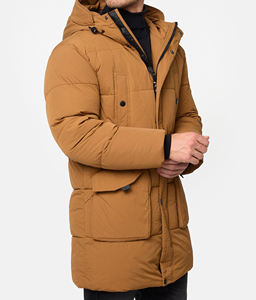 Oferta de Invierno, Chaqueta de Invierno Gruesa y Cálida de Color Sólido para Hombre, Chaqueta de Plumón con Logotipo Personalizado para Hombre - Product Image 5