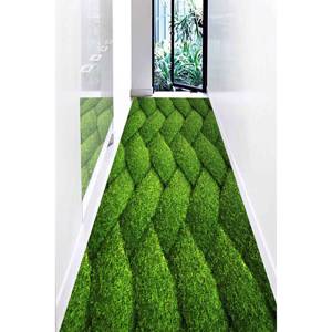 Tapis en herbe verte imprimé - Tapis tendance, adapté aux animaux domestiques, lavable en machine, tapis doux non tissé - Product Image 4