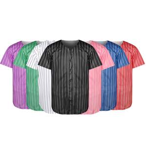 เสื้อเบสบอลลายทางสำหรับเสื้อเจอร์ซีย์เบสบอลทุกสีเสื้อลายโลโก้ตามสั่ง - Product Image 1