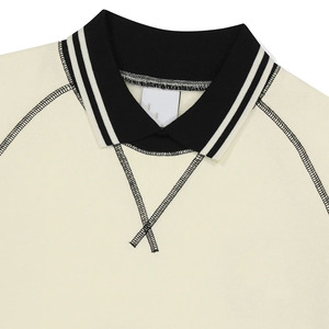 New Design Custom Logo Premium Sweatshirt Embroidery Jacquard <b>Rugby</b> Striped Collar <b>Shirt</b> <b>Long</b> <b>Sleeve</b> Jersey - Product Image 3