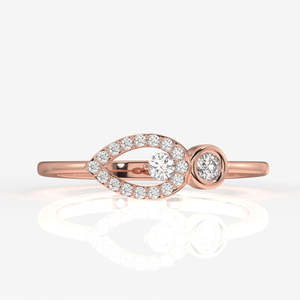 แหวนทอง 9k ประดับเพชรโมอิสซาไนต์ทรงหยดน้ำ สวยหรูและสง่างาม - Product Image 5