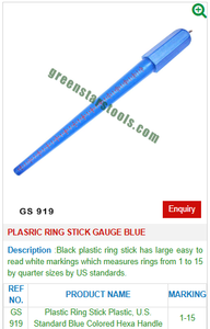 Herramientas de joyería de madera con calibre de palo de anillo de plástico azul GS 919 con tipo de molde para aplicación de joyería - Product Image 2