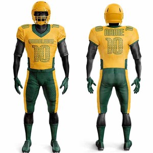 Tenues de football américain sur mesure de haute qualité, respirantes, à prix raisonnable, avec des options de tailles plus grandes et des manches courtes - Product Image 4