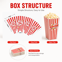 Boîtes à Popcorn Personnalisées avec Logo Imprimé, Emballage Écologique pour Snacks, Idéales pour Cinéma et Fêtes, Bac à Popcorn en Carton de Qualité Alimentaire