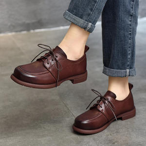 Chaussures Oxford classiques pour hommes en cuir véritable, à lacets, formelles, pour affaires, décontractées, de bureau - Product Image 1