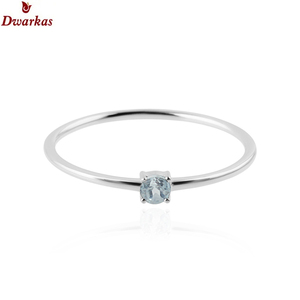 Anillo de piedras preciosas de Topacio Azul de Plata de Ley 925 de estilo clásico, precio de Distribuidor mayorista del fabricante para compras en línea para fiestas - Product Image 3